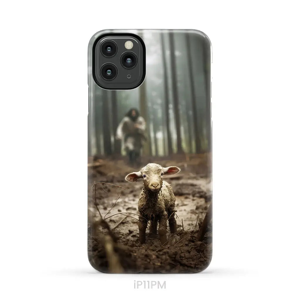 Jesus With The Sheep Running After Lamb Phone Case iPhone 11 Pro Max / Tough