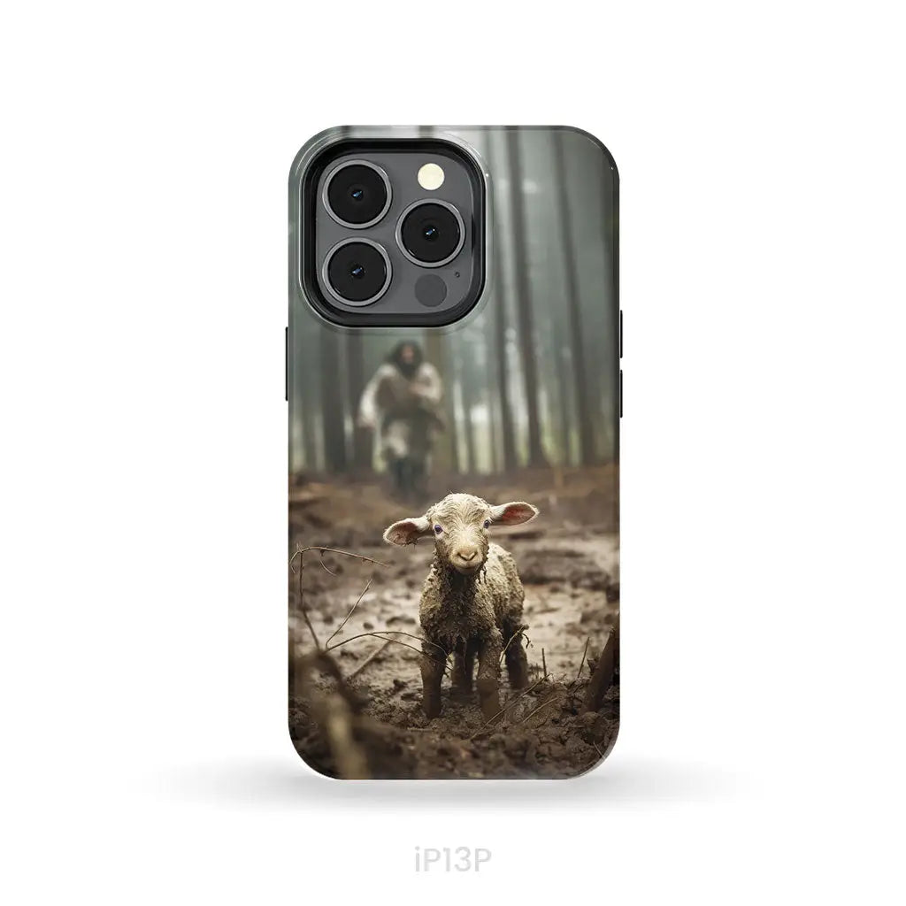 Jesus With The Sheep Running After Lamb Phone Case iPhone 13 Pro / Tough