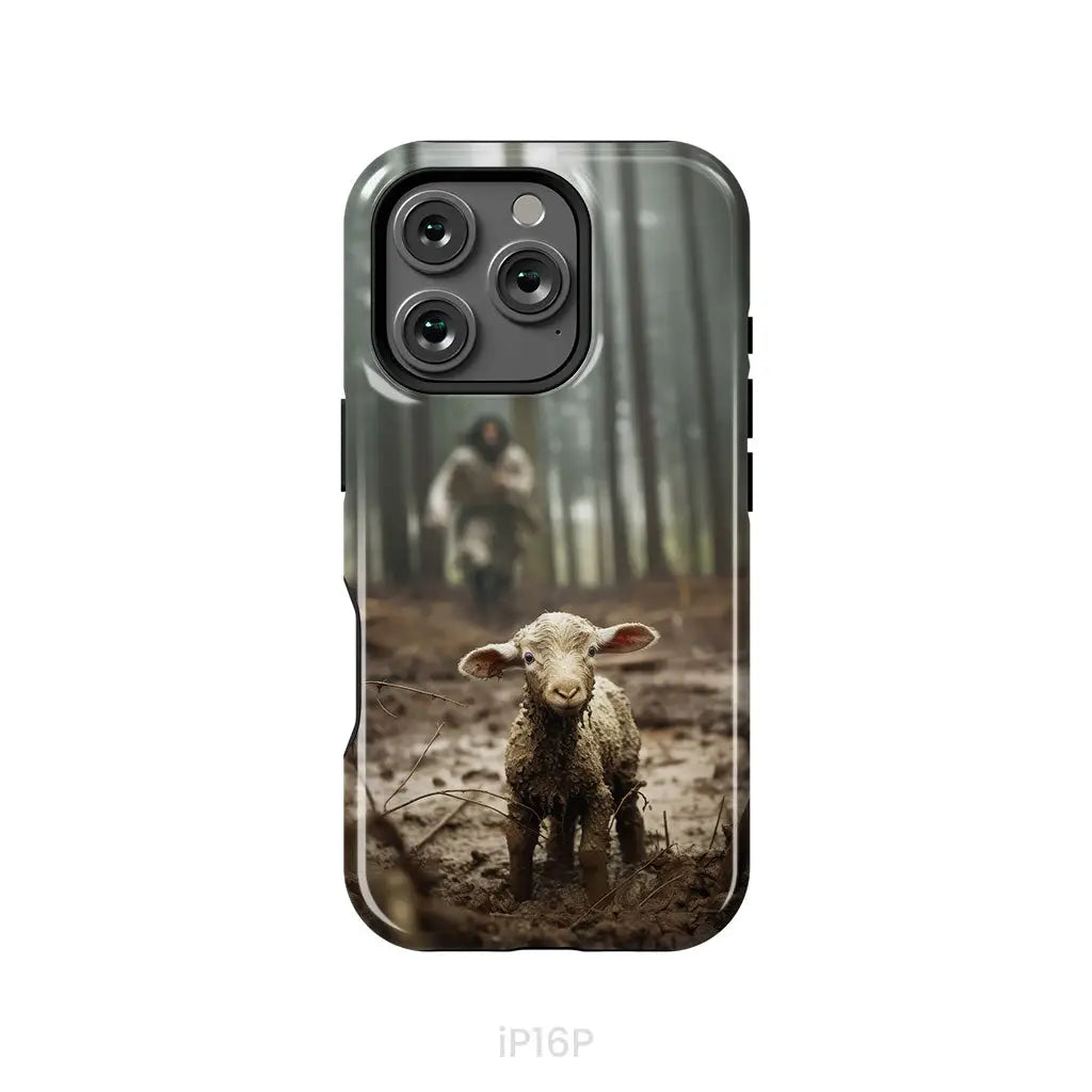 Jesus With The Sheep Jesus Running After Lamb Phone Case iPhone 16 Pro / Tough Case