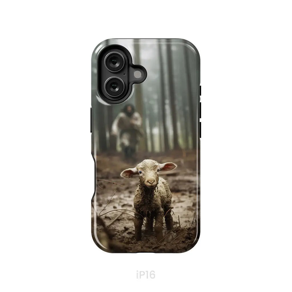 Jesus With The Sheep Jesus Running After Lamb Phone Case iPhone 16 / Tough Case