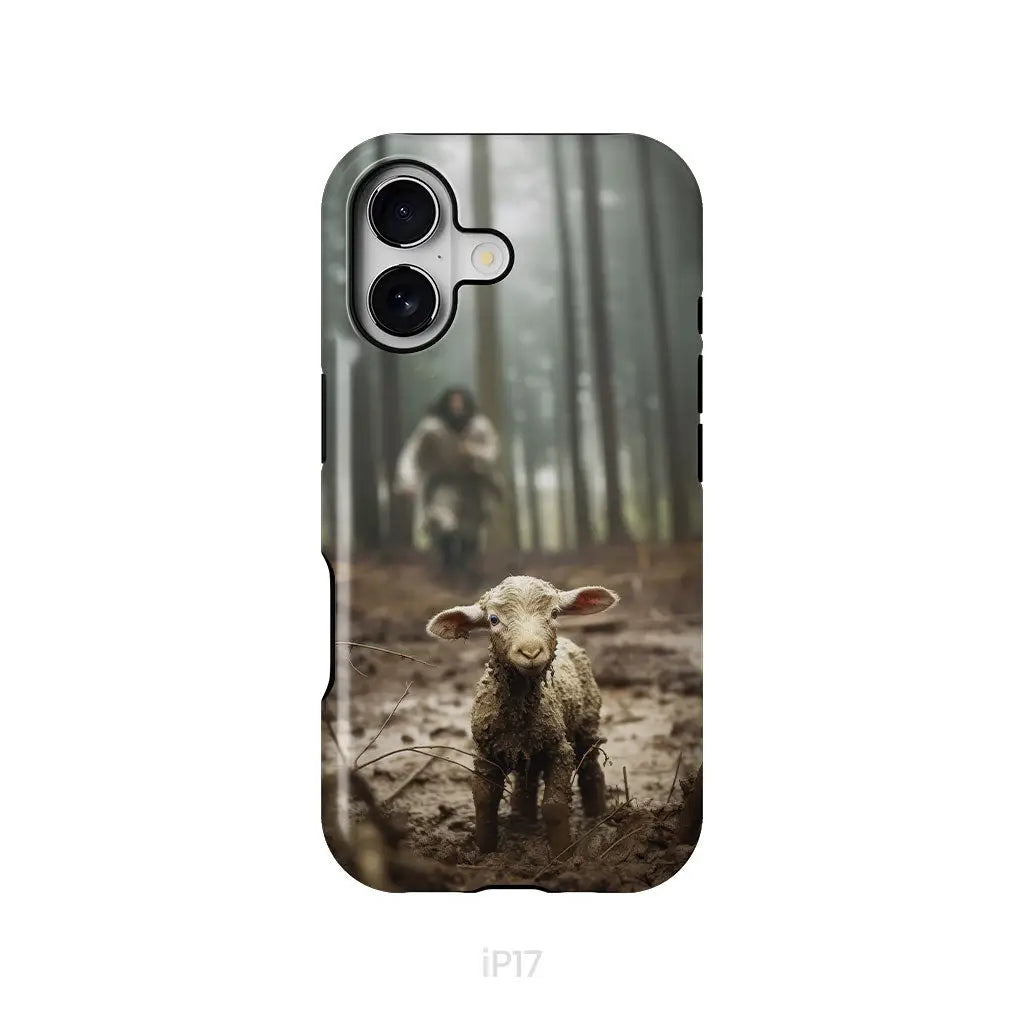 Jesus With The Sheep Jesus Running After Lamb Phone Case iPhone 17 / Tough Case