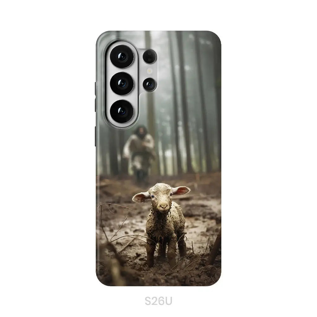 Jesus With The Sheep Jesus Running After Lamb Phone Case Samsung Galaxy S26 Ultra / Tough Case