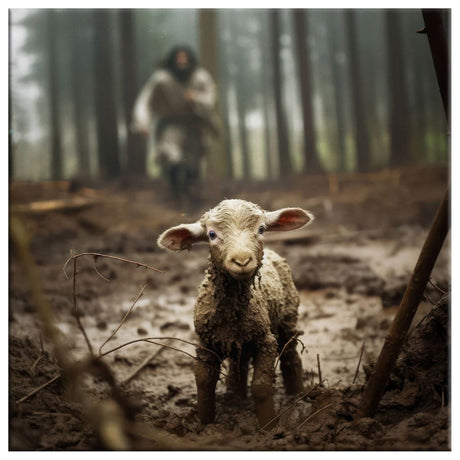 Jesus And Lost Lamb Wall Art Canvas print