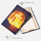 Bible story canvas of Jesus in the fiery furnace with the Hebrew children.