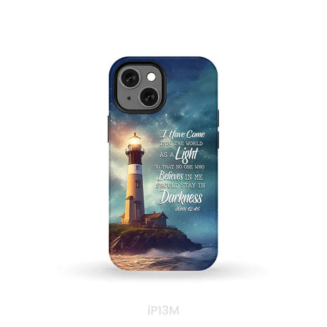 John 12:46 I Have Come Into the World as a Light Lighthouse Phone Case iPhone 13 Mini / Tough Case