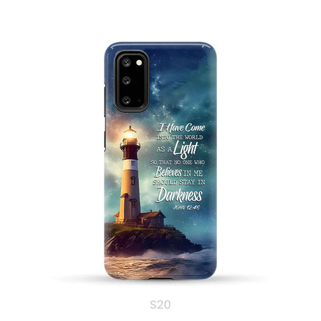 John 12:46 I Have Come Into the World as a Light Lighthouse Phone Case Samsung Galaxy S20 Ultra / Tough Case