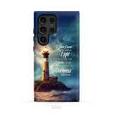 John 12:46 I Have Come Into the World as a Light Lighthouse Phone Case Samsung Galaxy S24 Ultra / Tough Case