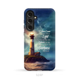 John 12:46 I Have Come Into the World as a Light Lighthouse Phone Case Samsung Galaxy S24 Plus / Tough Case