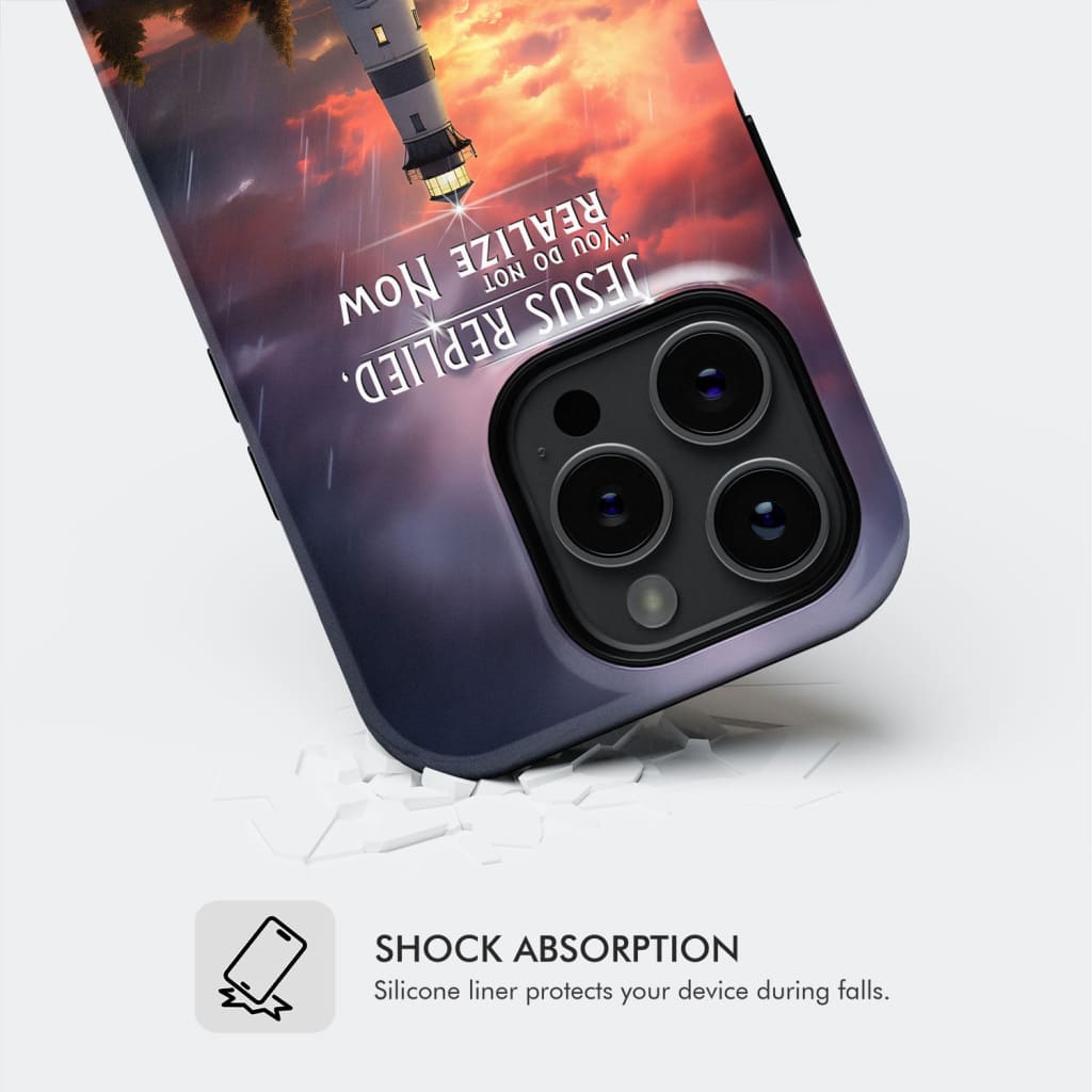 John 13:7 You Do Not Realize Now What I Am Doing Lighthouse Phone Case