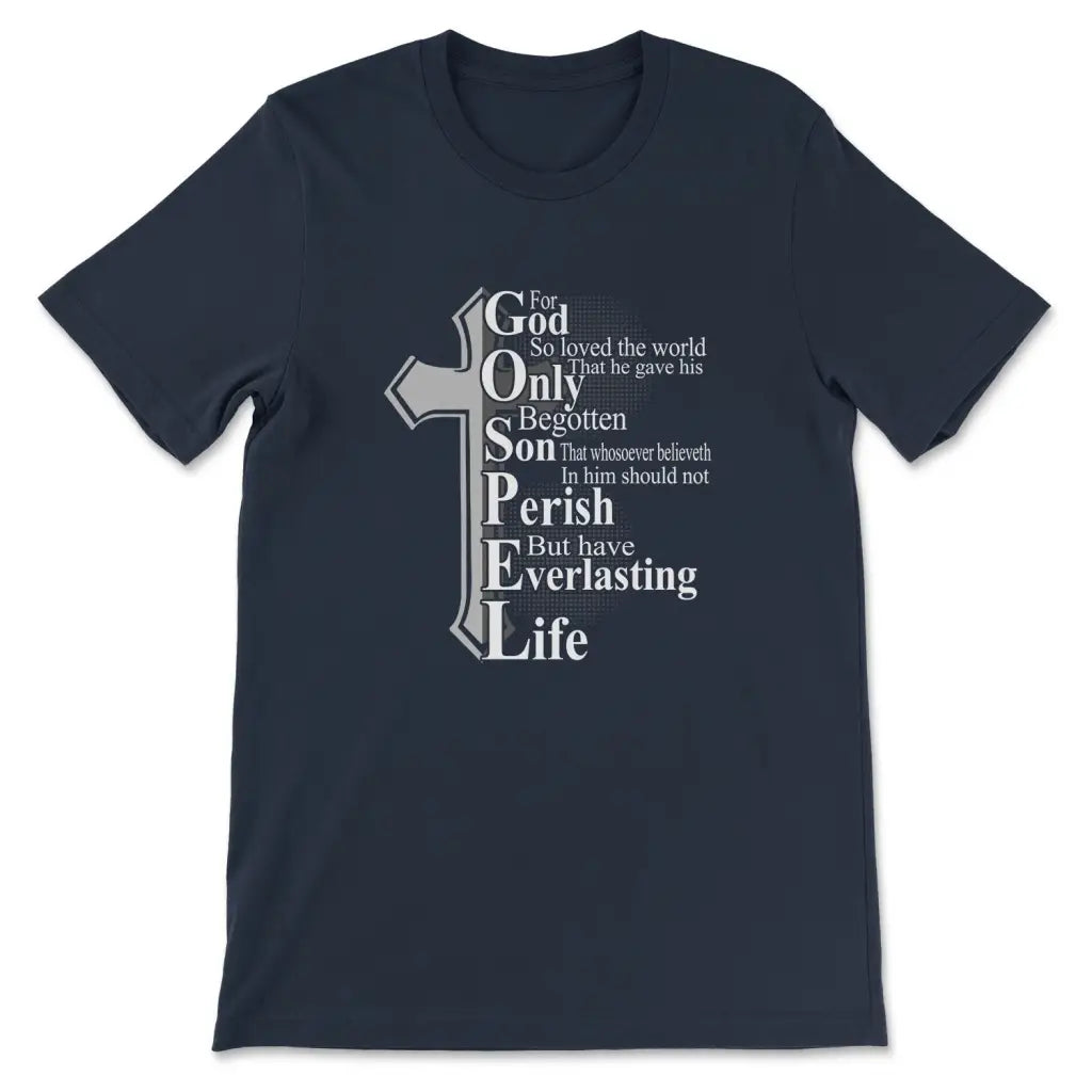 John 3:16 For God So Loved The World Christian T-shirt Navy / S