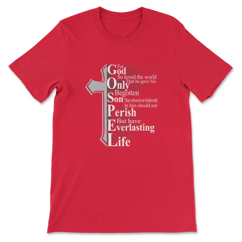 John 3:16 For God So Loved The World Christian T-shirt Red / S