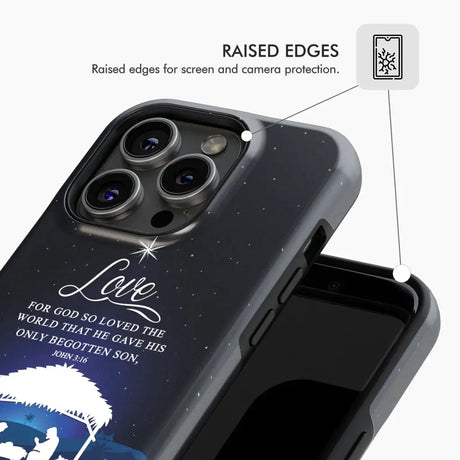 John 3:16 For God so loved the world Christmas phone case