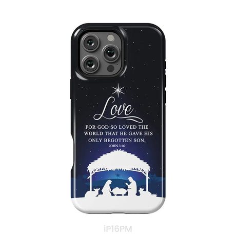 John 3:16 For God so loved the world Christmas phone case iPhone 16 Pro Max / Tough Case