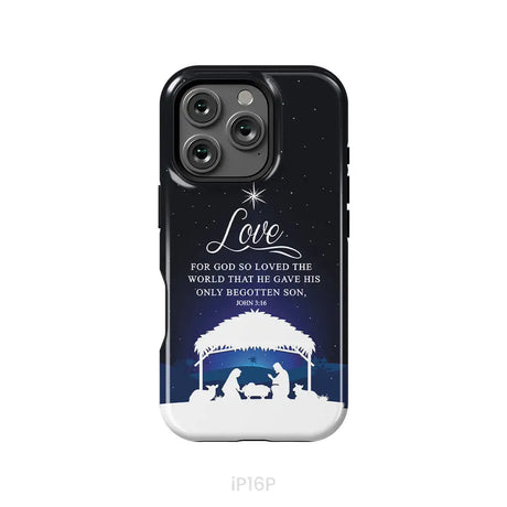 John 3:16 For God so loved the world Christmas phone case iPhone 16 Pro / Tough Case