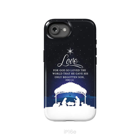 John 3:16 For God so loved the world Christmas phone case iPhone 16e / Tough Case
