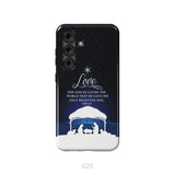John 3:16 For God so loved the world Christmas phone case Samsung Galaxy S25 / Tough Case