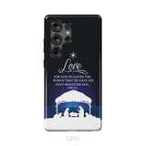 John 3:16 For God so loved the world Christmas phone case Samsung Galaxy S25 Ultra / Tough Case