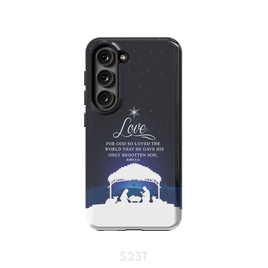 John 3:16 For God so loved the world Christmas phone case Samsung Galaxy S23 (Not FE) / Tough