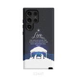 John 3:16 For God so loved the world Christmas phone case Samsung Galaxy S24 Ultra / Tough