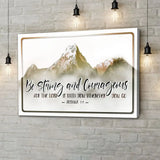 Joshua 1:9 Be Strong And Courageous Wall Art Canvas Christian Wall Decor