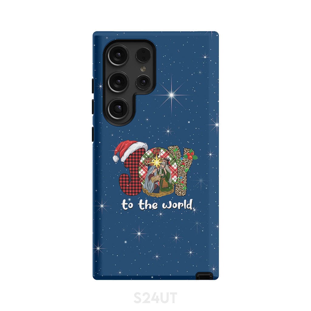 Joy to the world Buffalo plaid leopard phone case Samsung Galaxy S24 Ultra / Tough