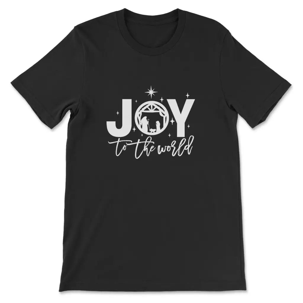 Joy to the world Christmas t-shirt - Christian Christmas gifts Black / S