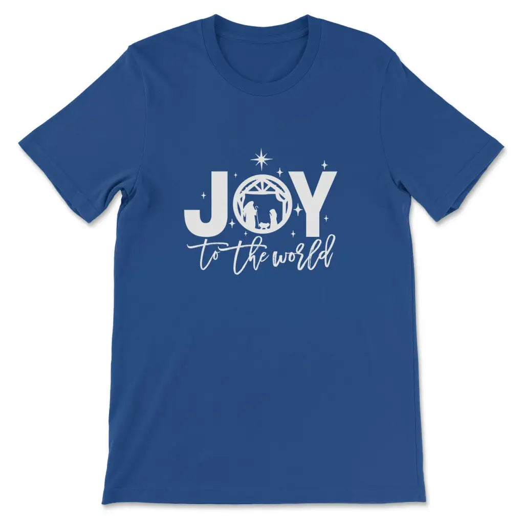 Joy to the world Christmas t-shirt - Christian Christmas gifts True Royal / S