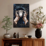 Jesus saves lost lamb in the mud, faith-based Christian home decor, inspirational Scripture gift.