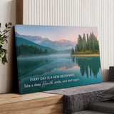 Just Breathe Every Day Is A New Beginning Wall Art Canvas Print