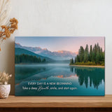 Just Breathe Every Day Is A New Beginning Wall Art Canvas Print