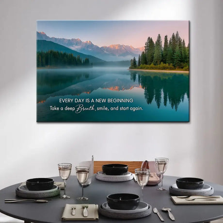 Just Breathe Every Day Is A New Beginning Wall Art Canvas Print