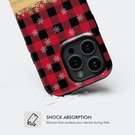 Just Breathe Red Black Buffalo phone case