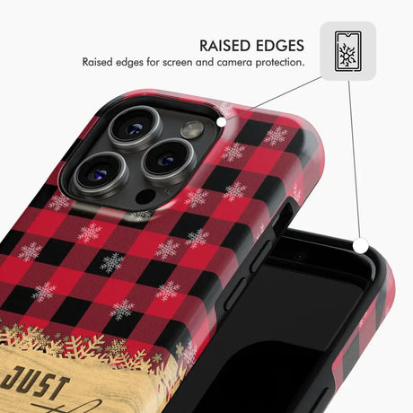 Just Breathe Red Black Buffalo phone case