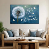 Just Breathe Wall Art Canvas Christian Wall Art