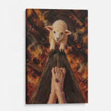 Lamb of God on the Cross with Jesus’ Pierced Feet - Christian Canvas Wall Art