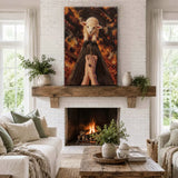 Lamb of God on the Cross with Jesus’ Pierced Feet - Christian Canvas Wall Art