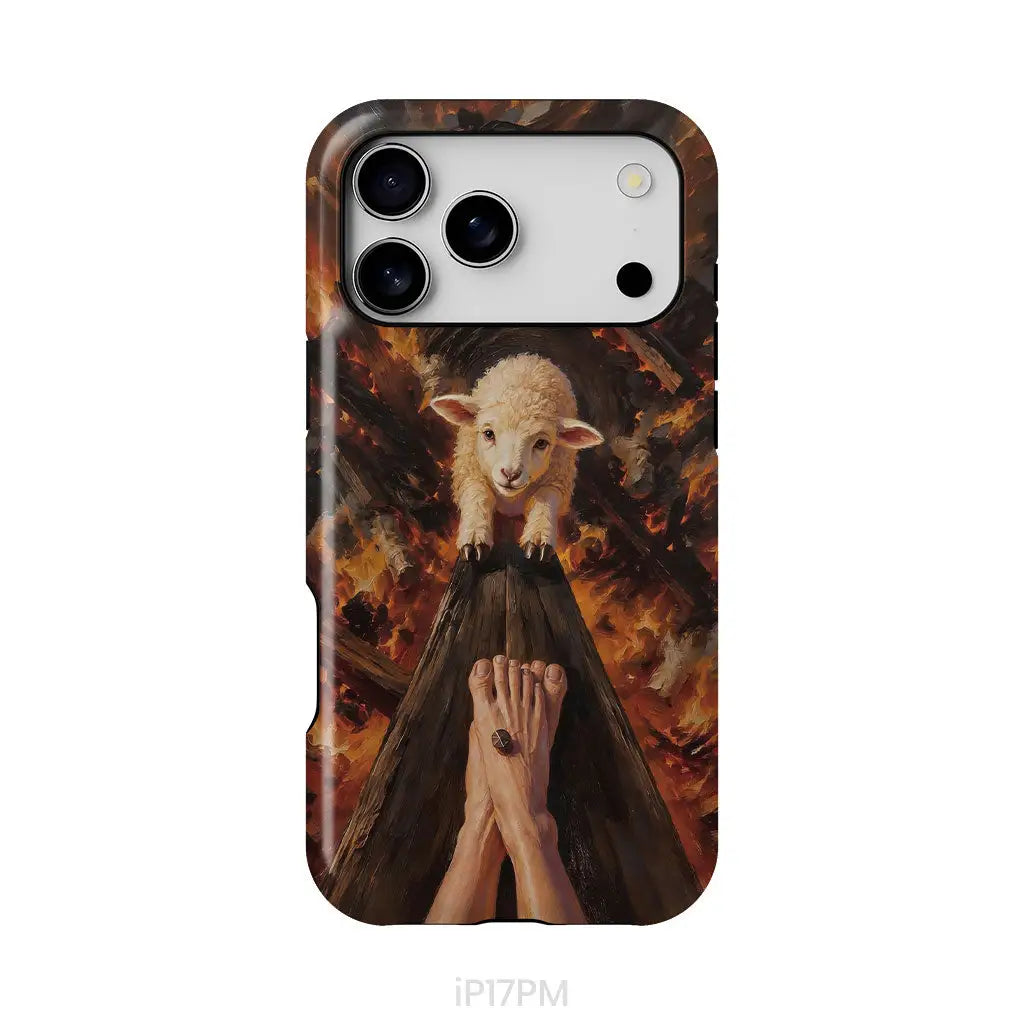Lamb of God on the Cross with Jesus’ Pierced Feet - Christian Phone Case iPhone 17 Pro Max / Tough Case