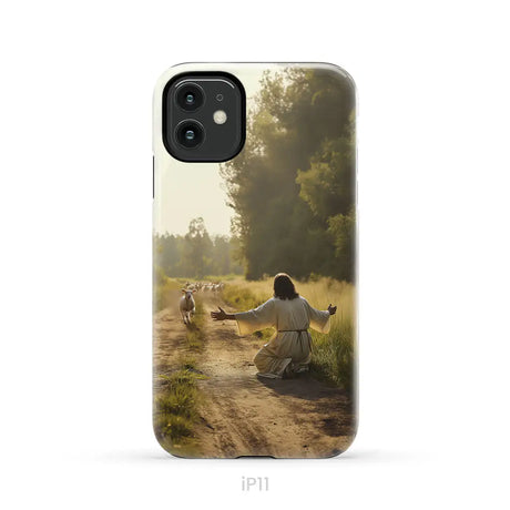 Lamb Runs to Jesus Phone Case iPhone 11 / Tough Case
