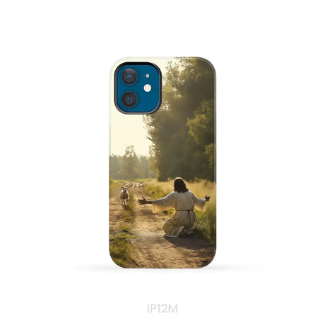 Lamb Runs to Jesus Phone Case iPhone 12 Mini / Tough Case