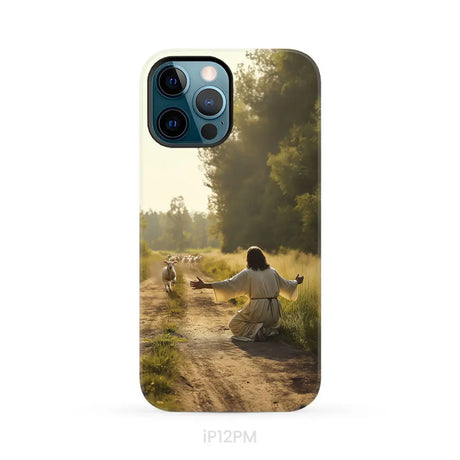 Lamb Runs to Jesus Phone Case iPhone 12 Pro Max / Tough Case