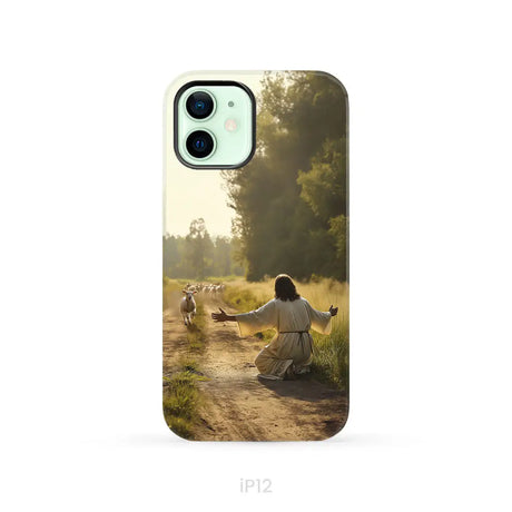 Lamb Runs to Jesus Phone Case iPhone 12 / Tough Case
