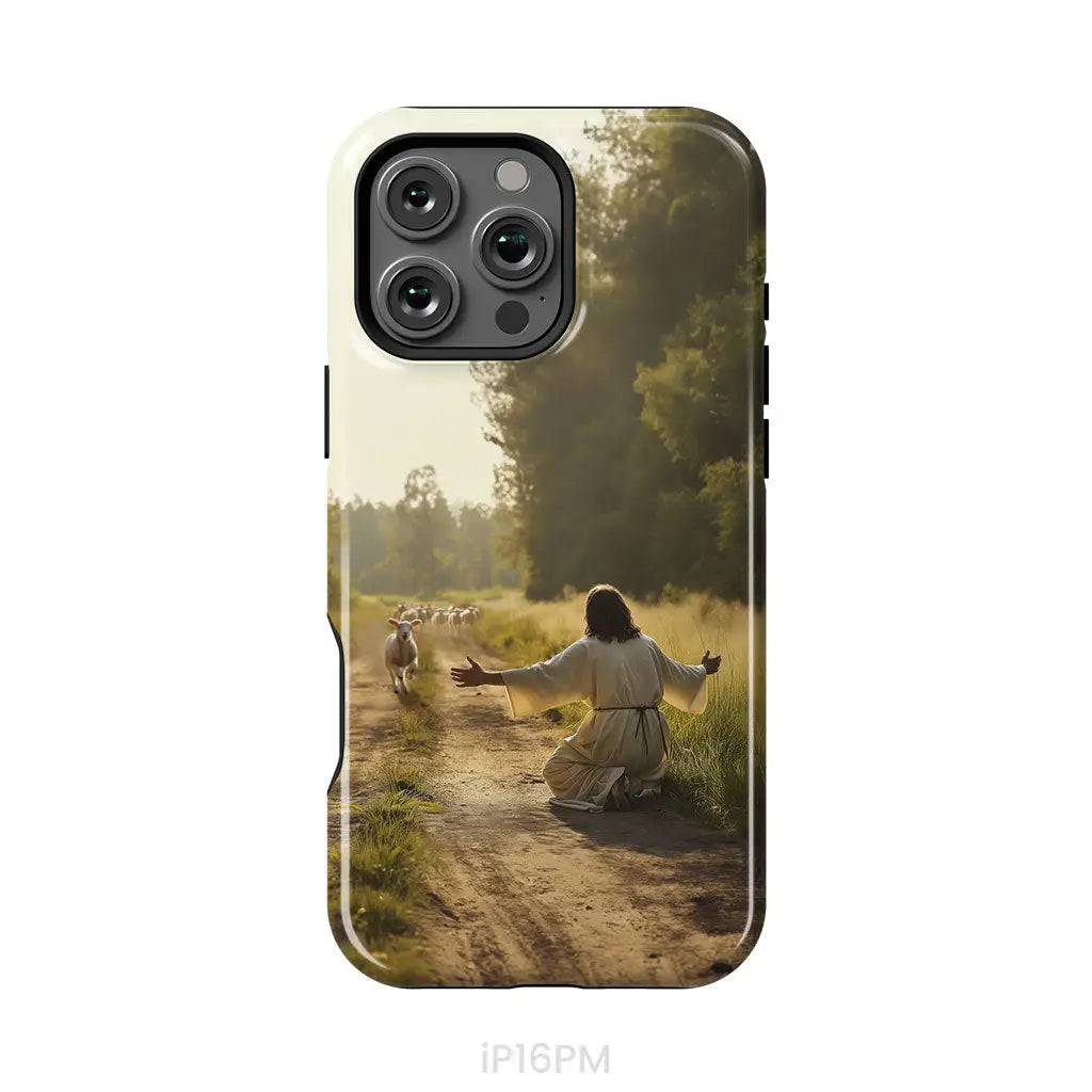 Lamb Runs to Jesus Phone Case iPhone 16 Pro Max / Tough Case