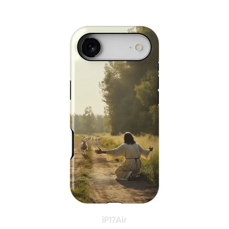 Lamb Runs to Jesus Phone Case iPhone 17 Air / Tough Case