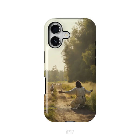 Lamb Runs to Jesus Phone Case iPhone 17 / Tough Case