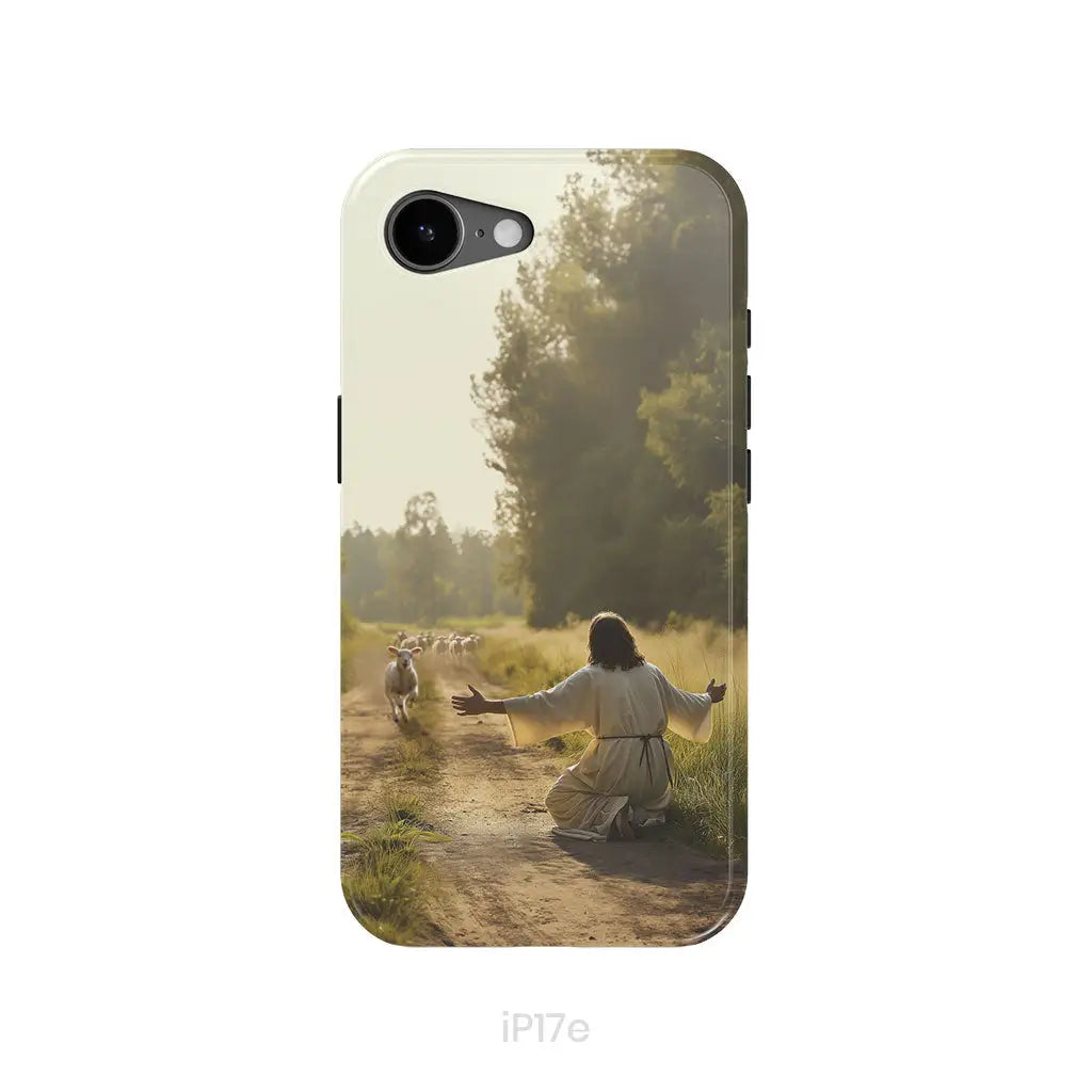 Lamb Runs to Jesus Phone Case iPhone 17e / Tough Case