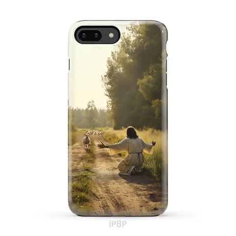 Lamb Runs to Jesus Phone Case iPhone 8 Plus / Tough Case