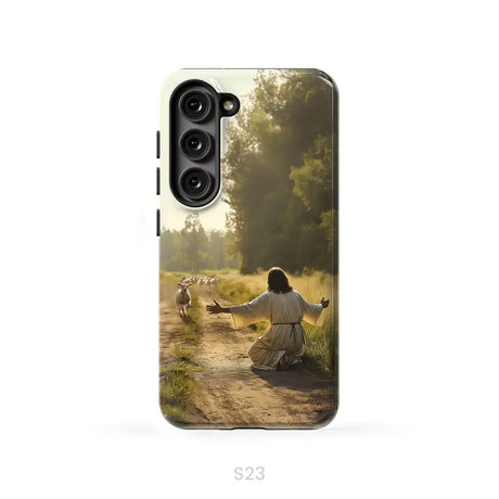 Lamb Runs to Jesus Phone Case Samsung Galaxy S23 (Not for S23 FE) / Tough Case
