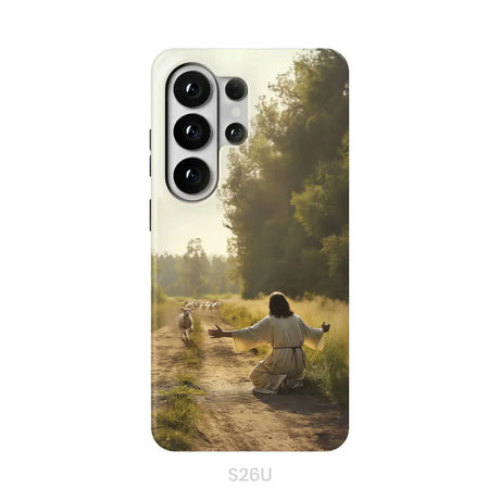 Lamb Runs to Jesus Phone Case Samsung Galaxy S26 Ultra / Tough Case