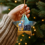 Lamb Stepping on Wolf Ornament