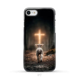 Lamb Walking Toward the Glowing Cross – Christian Phone Case iPhone 7 / Tough Case